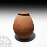 Egyptian Terracotta Storage Vessel