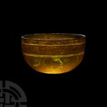 Hellenistic Amber Glass Bowl