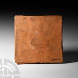 Roman 'Cohort' Tile with Stamp