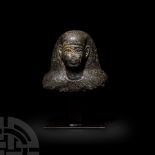 Egyptian Diorite Bust of a Dignitary