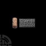 Large Mesopotamian Cylinder Seal with Double Register