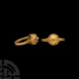 Byzantine Gold Ring with Architectural Bezel