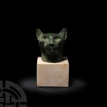 Egyptian Bronze Cat Head for the Goddess Bastet