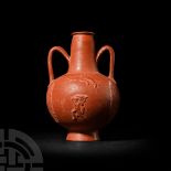 Roman Red Slip Ware Amphoriskos with Hercules and Pan