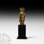 French Medieval Gilt Saint John Statuette