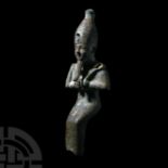 Large Egyptian Seated Figure of Osiris