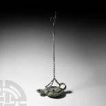 Roman Hanging Oil Lamp
