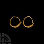 Graeco-Parthian Gold Earring pair