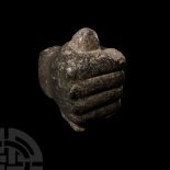 Egyptian Colossal Basalt Statue Clenched Hand of a King