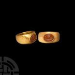 Roman Dolphin Gemstone in Gold Ring