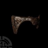 Viking Silver Inlaid Axehead with Beasts