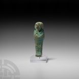 Egyptian Glazed Shabti of the God's Wife of Amun Adorer of the God Amun Qedmeret