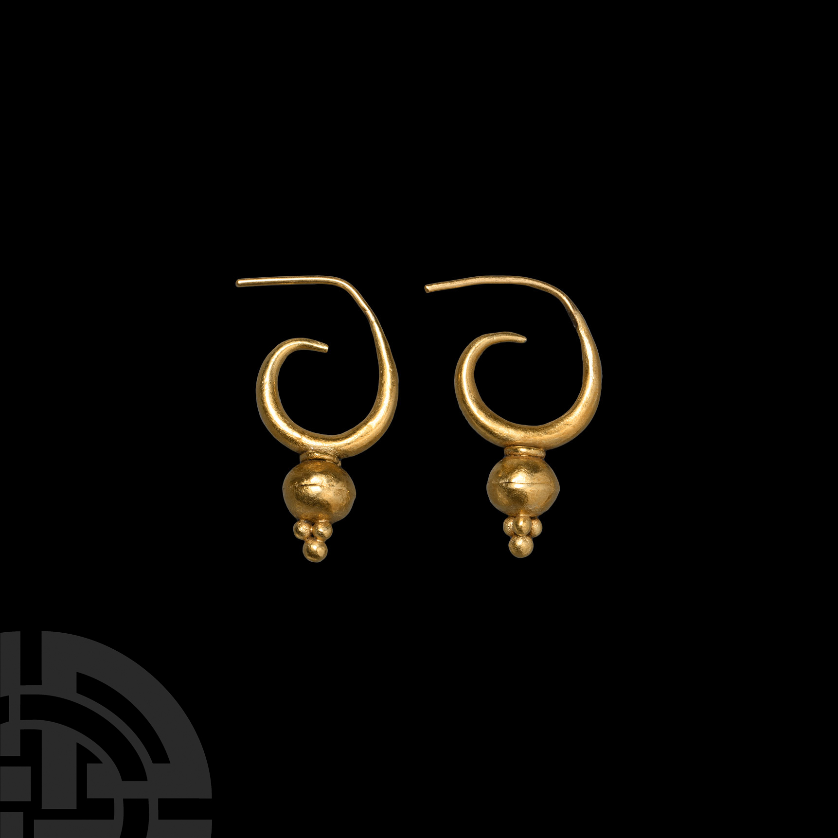 Gold Earring Pair