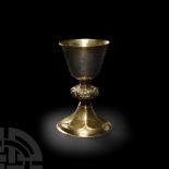 Medieval Silver-Gilt Liturgical Chalice
