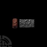 Mesopotamian Cylinder Seal with Contest Scene