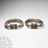 Seljuk Ornate Clasped Silver Bracelets