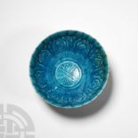 Blue Glazed Decorated Bowl