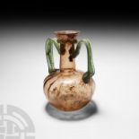 Large Roman Aubergine Glass Jar