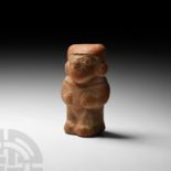 Pre-Columbian Moche Figurine Rattle