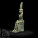 Large Egyptian Figure of Isis Seated on a Throne