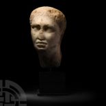 Roman Marble Statue Head
