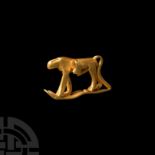 Egyptian Gold Baboon Amulet
