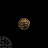 Anglo-Scandinavian Viking Gilt Borre Style Disc Brooch