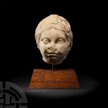 Roman Marble Head of Cupid