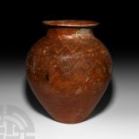 Red Burnished Storage Vessel