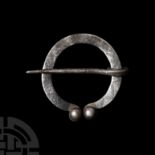 Viking Age Silver Decorated Penannular Brooch