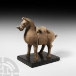Chinese Jin Saddled Horse Figurine