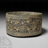 Bactrian Stone Bowl with Incised Decoration