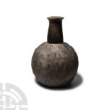 Pre-Columbian Chavin Black Ware Gourd Vessel