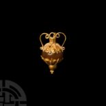 Hellenistic Gold Amphora Pendant