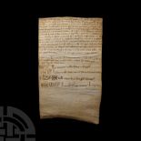Medieval Legal Document in Carolingian Miniscule