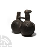 Pre-Columbian Chimu Parrot Whistle Vessel