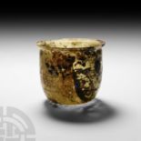 Roman Glass Beaker with Blue Stipples