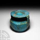 Graeco-Roman Turquoise Faience Jar