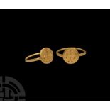 Byzantine Gold Ring with Monogram