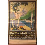 Percy Padden - 'Royal Mail Line Atlantis Cruises' (Norway Travel Poster), lithograph, printed by