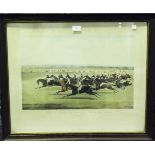 C.N. Smith, after Samuel Alken - 'The Cambridgeshire Stakes, 1853, They Are Off', engraving with