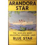 Jarrold & Sons (printers) - 'Arandora Star, The World's Most Delightful Cruising Liner, Blue