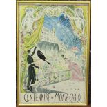 Cecil Beaton - 'Centenaire de Monte Carlo' (Poster for the Ballet), lithograph in colours, published