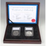 An Elizabeth II Westminster Mint 'UK Year of the Horse' one ounce silver two-coin set 2014,