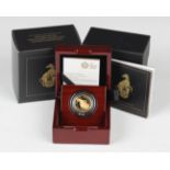 An Elizabeth II Royal Mint 'The Queen's Beasts' quarter-ounce gold proof commemorative coin 2021 '