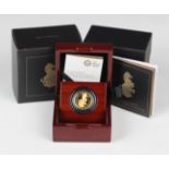 An Elizabeth II Royal Mint 'The Queen's Beasts' quarter-ounce gold proof commemorative coin 2020 '