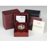 An Elizabeth II Royal Mint proof sovereign 2019, cased.Buyer’s Premium 29.4% (including VAT @ 20%)