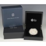 An Elizabeth II Royal Mint five ounce silver proof coin 2017 commemorating the Queen's Sapphire