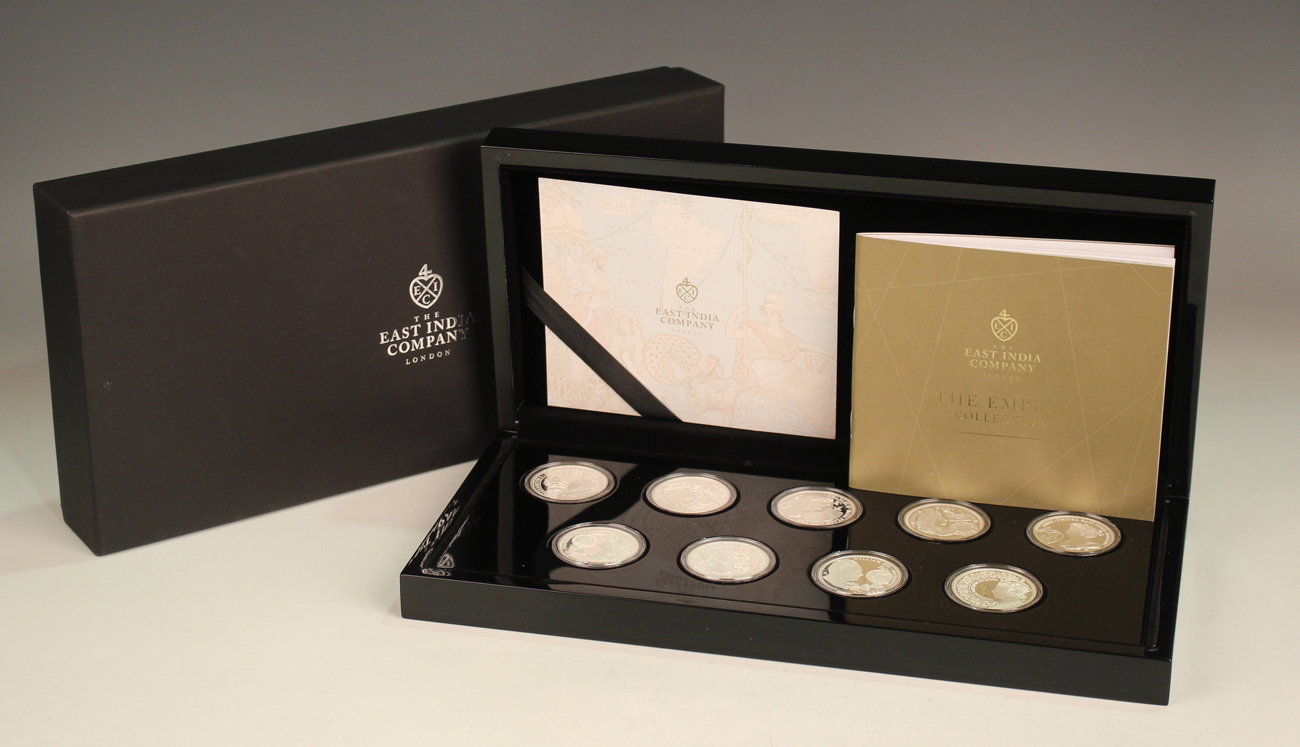 An Elizabeth II East India Company Mint 'The Empire Collection' silver proof nine-coin set 2019