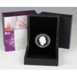An Elizabeth II Royal Mint five ounce silver proof coin 2018 commemorating four generations of